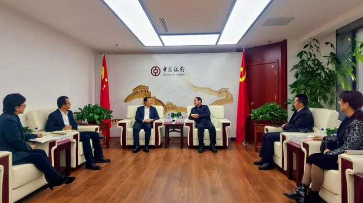 石培文董事长拜访中国银行甘肃省分行